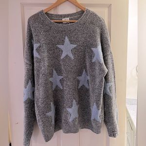 Gray Sweater with Blue stars